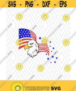 American Eagle and Flag Cuttable Design in SVG DXF PNG Ai Pdf Eps Design 80