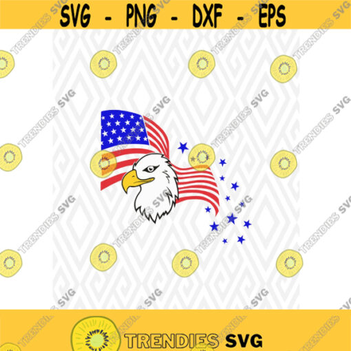 American Eagle and Flag Cuttable Design in SVG DXF PNG Ai Pdf Eps Design 80