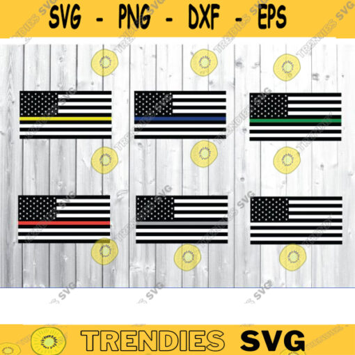 American Flag First Responders Thin Line SVG first responder svg american flag usa flag svg distressed flag svg first responders svg Design 1289 copy