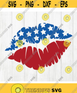 American Flag Lips svg USA Kiss svg Flag Lips svg 4th of July svg Fourth of July kiss svg Cutting files Cricut files Silhouette files Design 3000