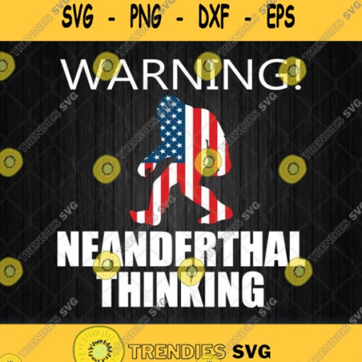 American Flag Neanderthal Thinking For Proud Neanderthals Svg Png