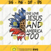 American Flag Sunflower Peace Love America PNG PNG Sublimation Design Downloads Design 203