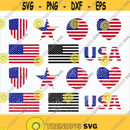 American Flags SVG Distressed American Flags SVG Grunge Flag Svg US Flag Svg Cut File Cricut Clipart Vector Design 943
