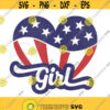 American Girl SVG All American Girl Svg 4th of July Svg America Svg American Heart Svg USA Svg US Heart Flag Svg Proud American Girl Design 268