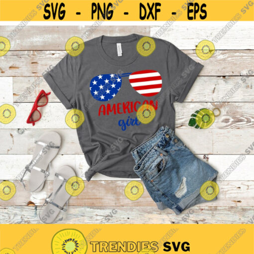American Girl SVG Women 4th of July svg Patriotic Girl Shirt svg USA Flag svg American Shirt design 4th of July svg Flag Sunglasses svg Design 727