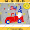 American Gnome Truck Svg Gnome USA Flag Truck Svg Fourth of July Truck Svg USA Clipart svg dxf png eps Cut files Design 963 .jpg