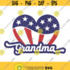 American Grandma SVG All American Grandma Svg 4th of July Svg America Svg American Heart Svg USA Svg US Heart Flag Svg Proud American Design 272