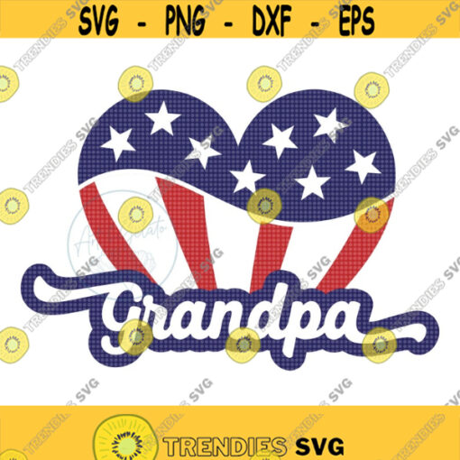 American Grandpa SVG All American Grandpa Svg 4th of July Svg America Svg American Heart Svg USA Svg US Heart Flag Svg Proud American Design 271