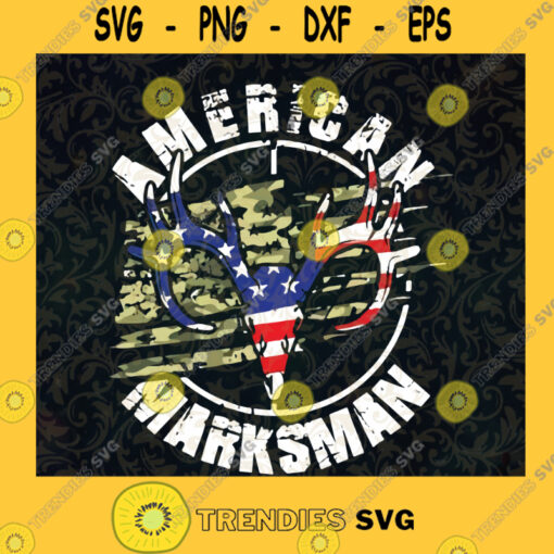 American Marksman SVG American Flag SVG Markman SVG