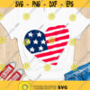 American flag heart SVG 4th of July SVG Patriotic heart SVG Distressed grunge cute files