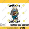 Americas Grandpa SVG PNG Custom File Format Printable File for Cricut Silhouette