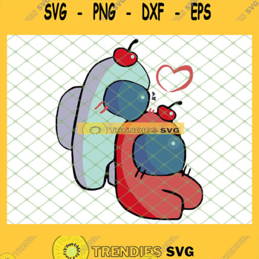 Among Us Cherry Lover Game Valentines Day SVG PNG DXF EPS 1