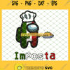 Among Us Italian Chef Cooking Pasta Imposta SVG PNG DXF EPS 1