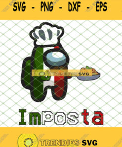 Among Us Italian Chef Cooking Pasta Imposta Svg Png Dxf Eps 1 Svg Cut Files Svg Clipart Silhouet
