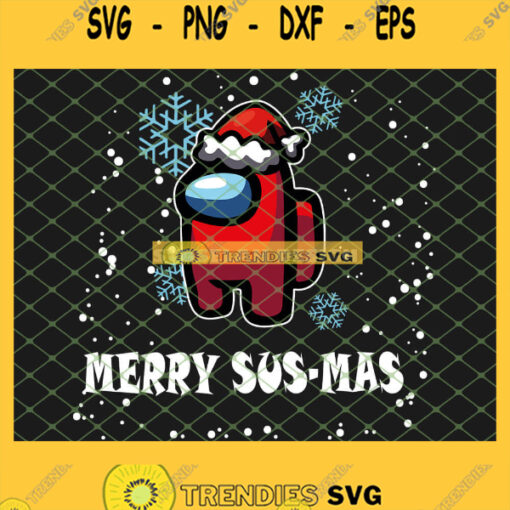 Among Us Santa SVG Christmas Snowflake Merry Sus Mas SVG PNG DXF EPS 1