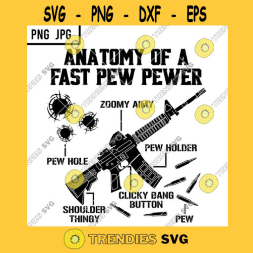 Anatomy Of Fast Pew Pewer SVG Pew Hole Zoomy Aimy Gun Lover PNG JPG Vector
