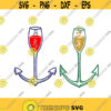 Anchor Boat Fishing Wine Glass Champagne Cuttable Design SVG PNG DXF eps Designs Cameo File Silhouette Design 1113