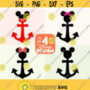 Anchor Mouse SVG Nautical Mickey Decal Minnie Head Face Ears Summer Silhouette Sea Kid Party Decor Travel Png Eps Dxf Vinyl Cut File Design 255