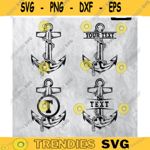 Anchor SVG Anchor Monogram Frame SVG Ancho and chain svg anchor sailor svg SVG for Cut Design 281 copy