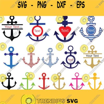 Hot SVG - Anchor Svg Nautical Svg Anchor Monogram Frames Svg Anchors ...