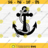 Anchor With Rope svg Anchor svg Zentangle svg Nautical Rope svg files for cricut DXF PNG JPG