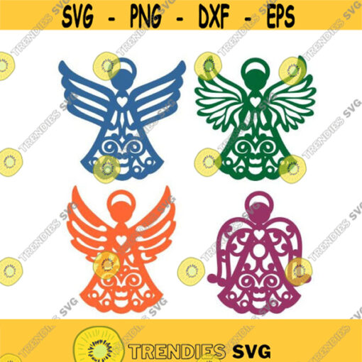 Angel Christmas Decal Cuttable Design SVG PNG DXF eps Designs Cameo File Silhouette Design 201
