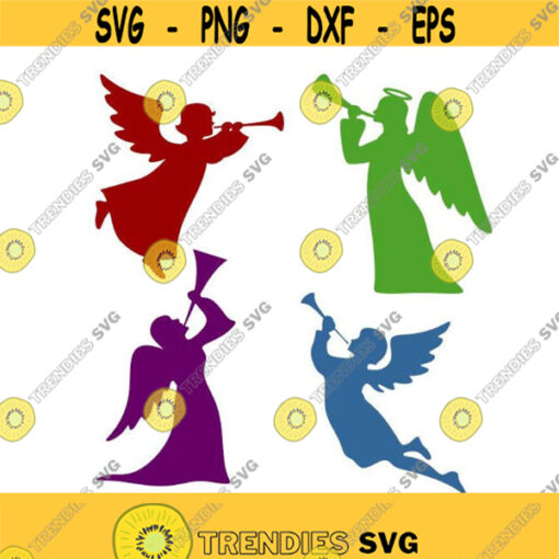 Angel Christmas Horns Cuttable Design SVG PNG DXF eps Designs Cameo File Silhouette Design 202