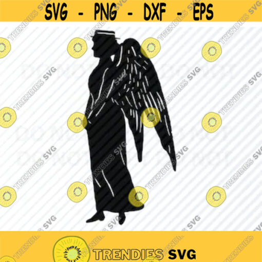 Angel Silhouette SVG Woman Vector Images Silhouette Clip Art Lady SVG Files For Cricut Eps Png dxf Stencil ClipArt Angel wings svg Design 271