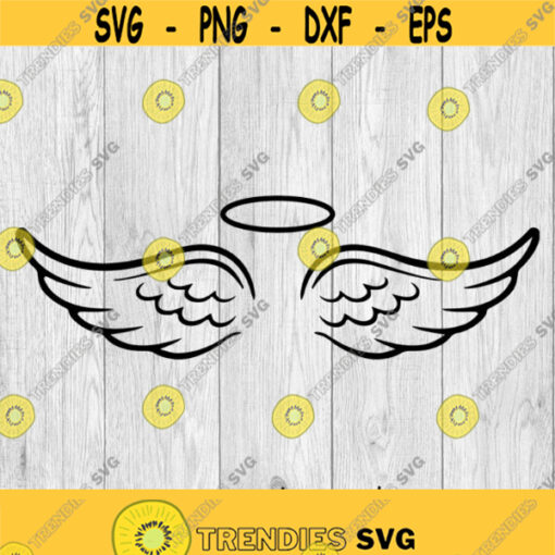 Angel Wings Halo svg png ai eps dxf DIGITAL FILES for Cricut CNC and other cut or print projects Design 32