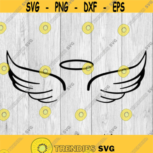 Angel Wings Halo svg png ai eps dxf DIGITAL FILES for Cricut CNC and other cut or print projects Design 90