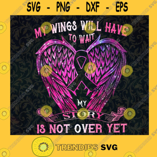 Angle Wings Svg Pink Ribbon Svg Cancer Svg In The Memory Svg