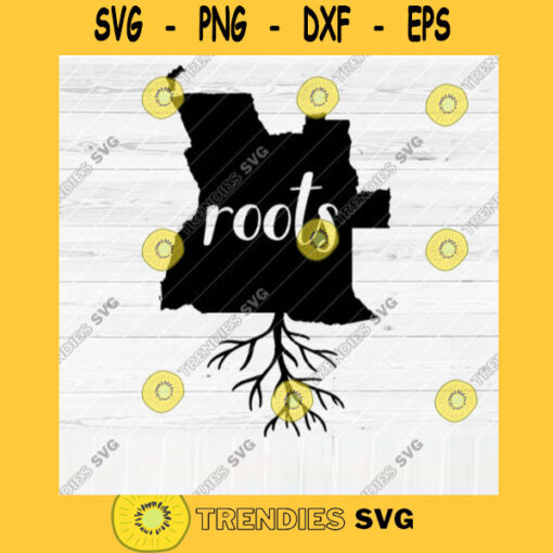 Angola Roots SVG File Home Native Map Vector SVG Design for Cutting Machine Cut Files for Cricut Silhouette Png Pdf Eps Dxf SVG