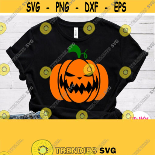 Angry Pumpkin Svg Halloween Shirt Svg Cuttable or Printable Pumpkin Face Svg Adult Kid Baby Boy Girl Design for Cricut Silhouette Design 289