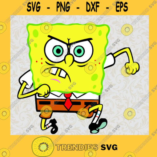 Angry Spongebob SVG Disney Cartoon Characters Digital Files Cut Files For Cricut Instant Download Vector Download Print Files