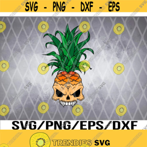 Angry pineapple sVg skull and pineapple Svg Halloween design evil skull svg png pdf dxf Design 242