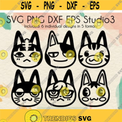 Animal Cat Villagers Cut Files Ankha Bob Lolly Punchy Raymond Rosie Designs Digital Download svg dxf png eps studio3Design 3.jpg