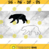 Animal Clipart Simple Black Polar Bear Silhouette in Solid and Outline Change Color with Your Own Software Digital Download SVG PNG Design 1715