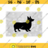 Animal Clipart Simple Black Welsh Corgi Style Dog Doggy Puppy Silhouette Change Color with Your Software Digital Download SVG PNG Design 1405