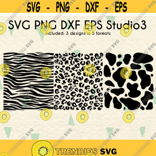 Animal Print Cut Files Design Leopard SVG Zebra SVG Cow SVG Digital Download svg dxf png eps studio3Design 84.jpg