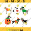 Animals Dog Halloween Cuttable Design SVG PNG DXF eps Designs Cameo File Silhouette Design 659