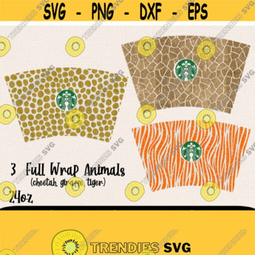 Animals Starbucks Svg Wrap Starbucks Svg Animals Wrap Svg Animals Patten Svg Tiger Starbucks Svg Cheetah Starbucks Svg Design 142
