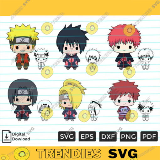 Anime Character Bundle SVG PNG Graphic Academy Hero Anime Hero Figure Custom File Printable File for Cricut Silhouette
