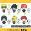 Anime Character Bundle SVG PNG Graphic Ninja Arts Demon Custom File Printable File for Cricut Silhouette