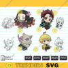 Anime Character Bundle SVG PNG Graphic Slayer Arts Demon Anime Figure Custom File Printable File for Cricut Silhouette 11