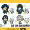 Anime Character Bundle SVG PNG Graphic Slayer Arts Demon Custom File Printable File for Cricut Silhouette 28