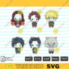 Anime Character Bundle SVG PNG Graphic Slayer Arts Demon Custom File Printable File for Cricut Silhouette 30