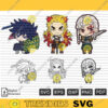 Anime Character Bundle SVG PNG Graphic Slayer Arts Demon Custom File Printable File for Cricut Silhouette 81