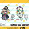 Anime Character Bundle SVG PNG Graphic Slayer Arts Demon Upper Moon Demon Custom File Printable File for Cricut Silhouette 79