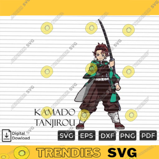 Anime Character SVG PNG Graphic Slayer Arts Demon Anime Figure Custom File Printable File for Cricut Silhouette 158