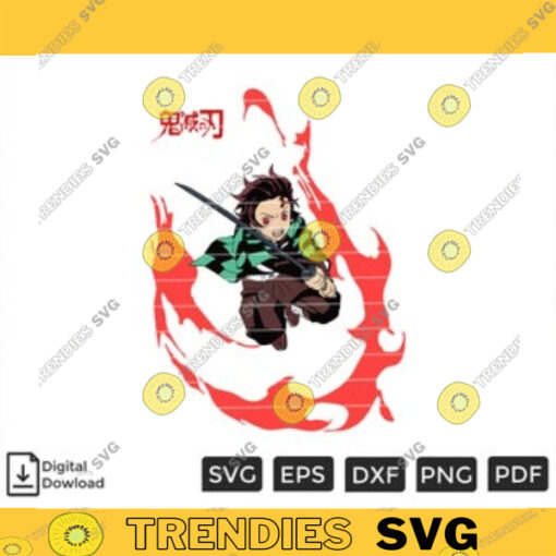 Anime Character SVG PNG Graphic Slayer Arts Demon Custom File Printable File for Cricut Silhouette 39